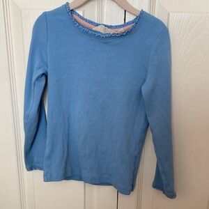 Mini boden 5-6Y Blue Kids Long Sleeve Shirt